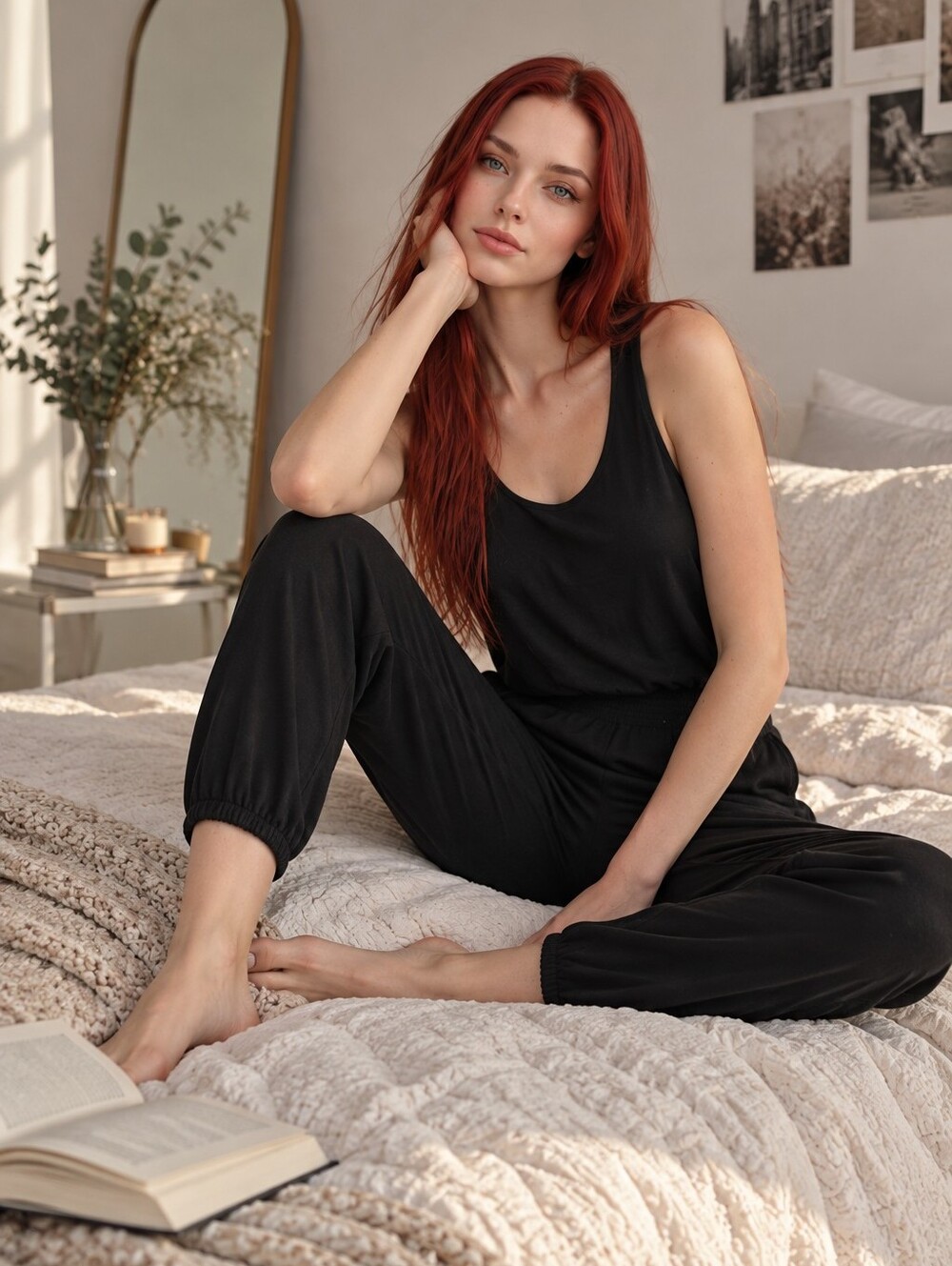 Aerie Everyday Track Jumpsuit S/P Black Jogger Lounge Athleisure Soft Casual CC